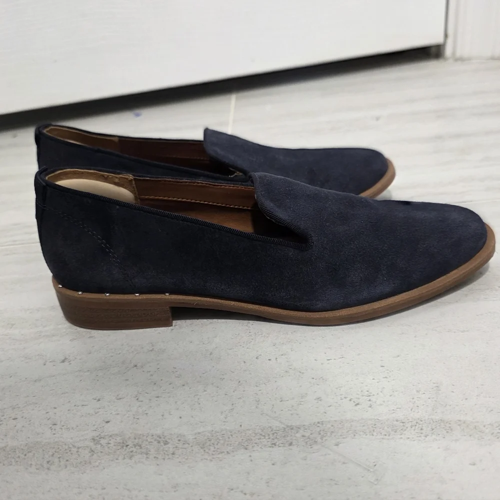 Franco Sarto Blue Suede Loafers Size 6 - Picture 4 of 7